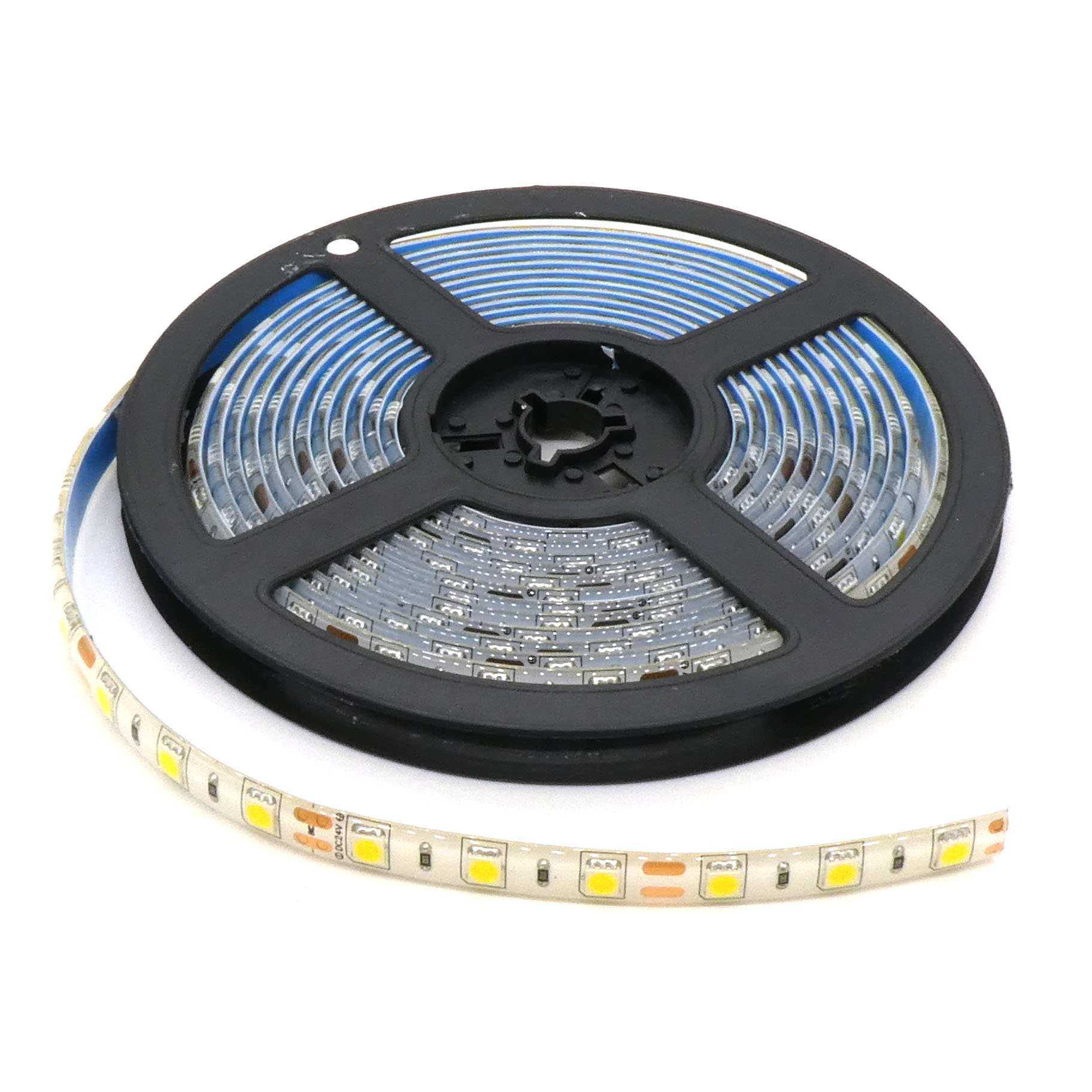 LED-лента 5050 W/ 60 чипов/ 1м /24V/IP65 - в силиконовой оболочке / белая  / 60 чип диодов 5050 на метр / потребляемая мощность 14,4 Вт/м / 1080Лм/м / 4200k / IP65/