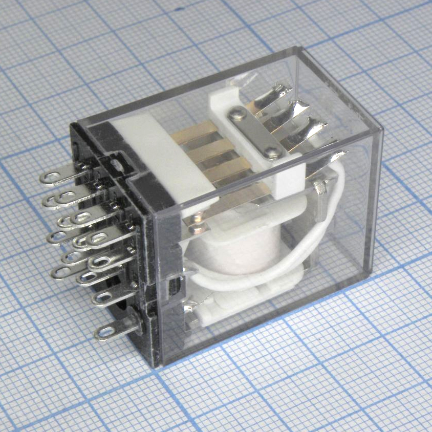 TRY-24VDC-S-4C - реле силовое 24VDC, 5А, 4переключения / 28х21.5х35.5мм