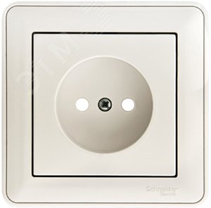 Розетка 1-м СП W59 16А IP20 без заземл. защ. шторки бел. SE RS16-151-18