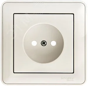 Розетка 1-м СП W59 16А IP20 без заземл. защ. шторки бел. SE RS16-151-18