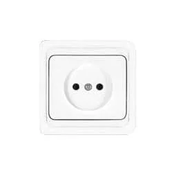 Розетка 1-м СП Валери 16А IP20 без заземл. бел. В0022