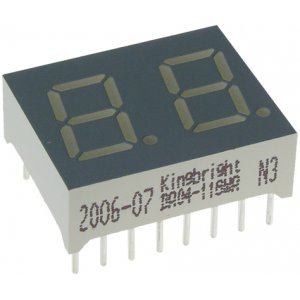 DA04-11GWA - 2-х разрядный индикатор 10мм/зеленый/568нм/3-8мкд