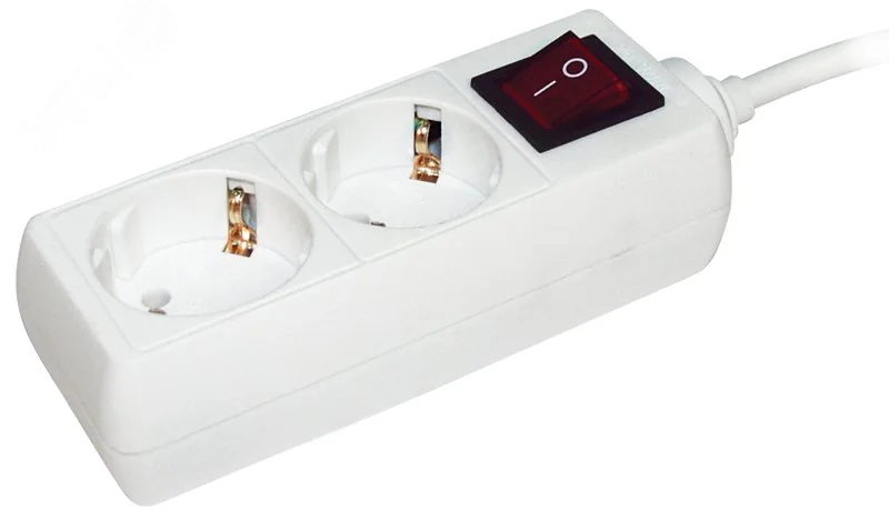 Удлинитель 2х5м с заземл. 16А IP20 У02К 2P+PE 250В 3х1 с выкл. WYP10-16-02-05-ZK-N