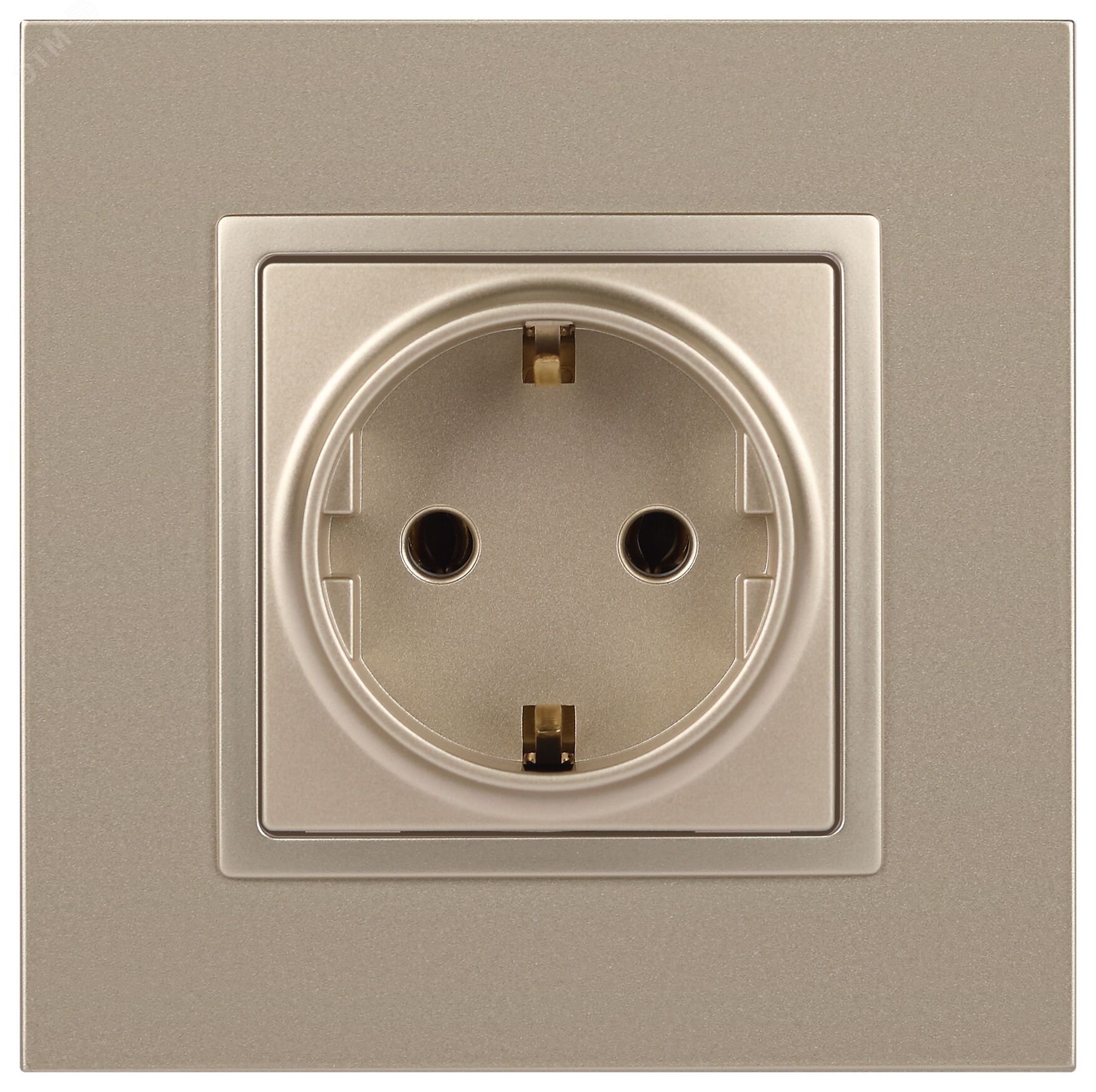 14-2101-04 Розетка 2P+E Schuko, 16A-250В, IP20, Elegance, шампань (10/100/2800) Б0034268