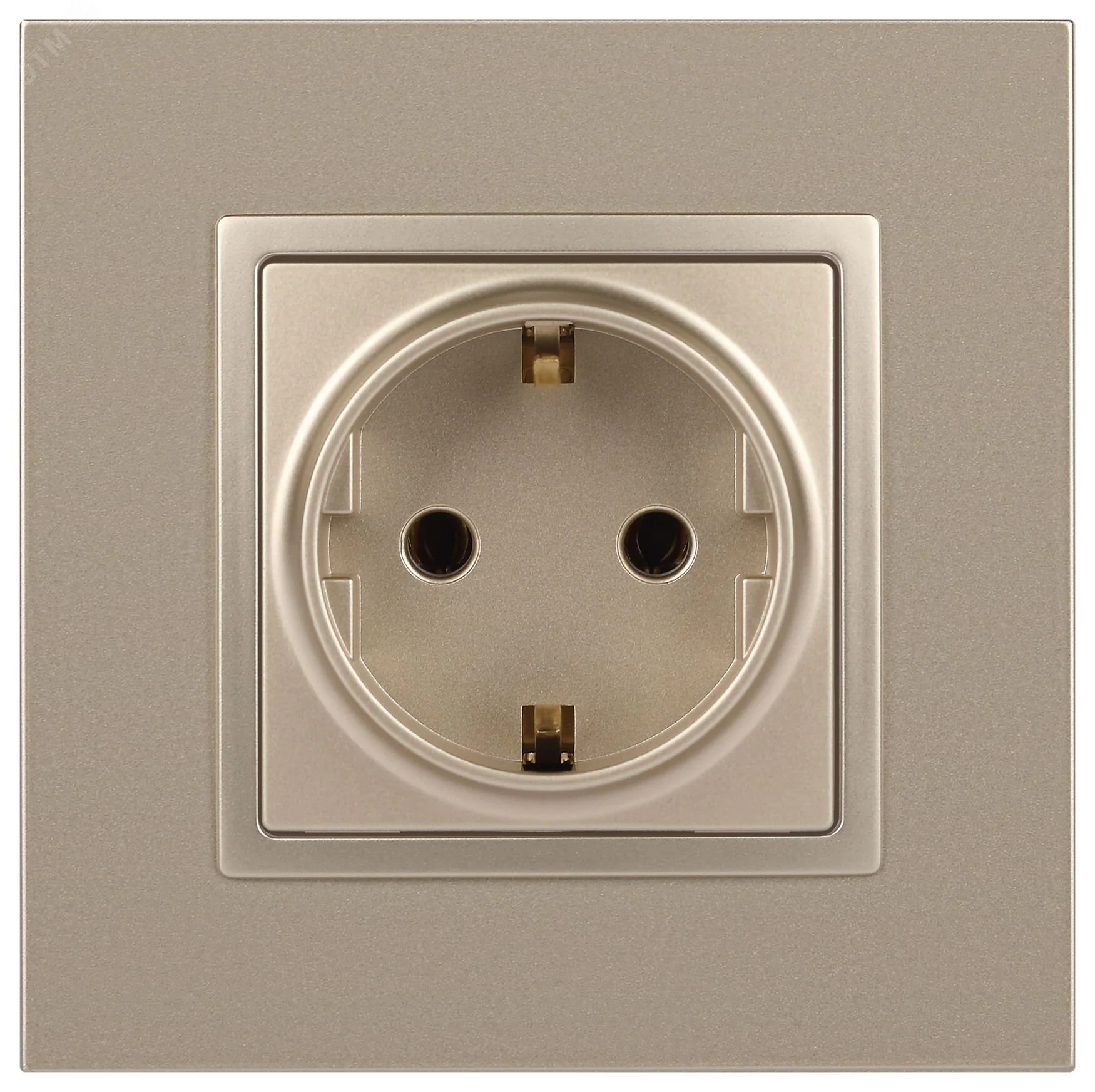 14-2101-04 Розетка 2P+E Schuko, 16A-250В, IP20, Elegance, шампань (10/100/2800) Б0034268