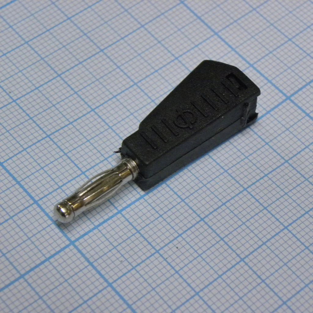 Щуп  (1321B)  черный - Щуп однополюсный BANANA PLUG чёрный