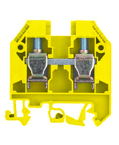 Клемма WKN 10 /U GELB - Проходная клемма, тип фиксации провода: винтовой, номинальное сечение: 10 мм кв., 57A, 800V, ширина: 10 мм, цвет: желтый, тип монтажа: DIN 35