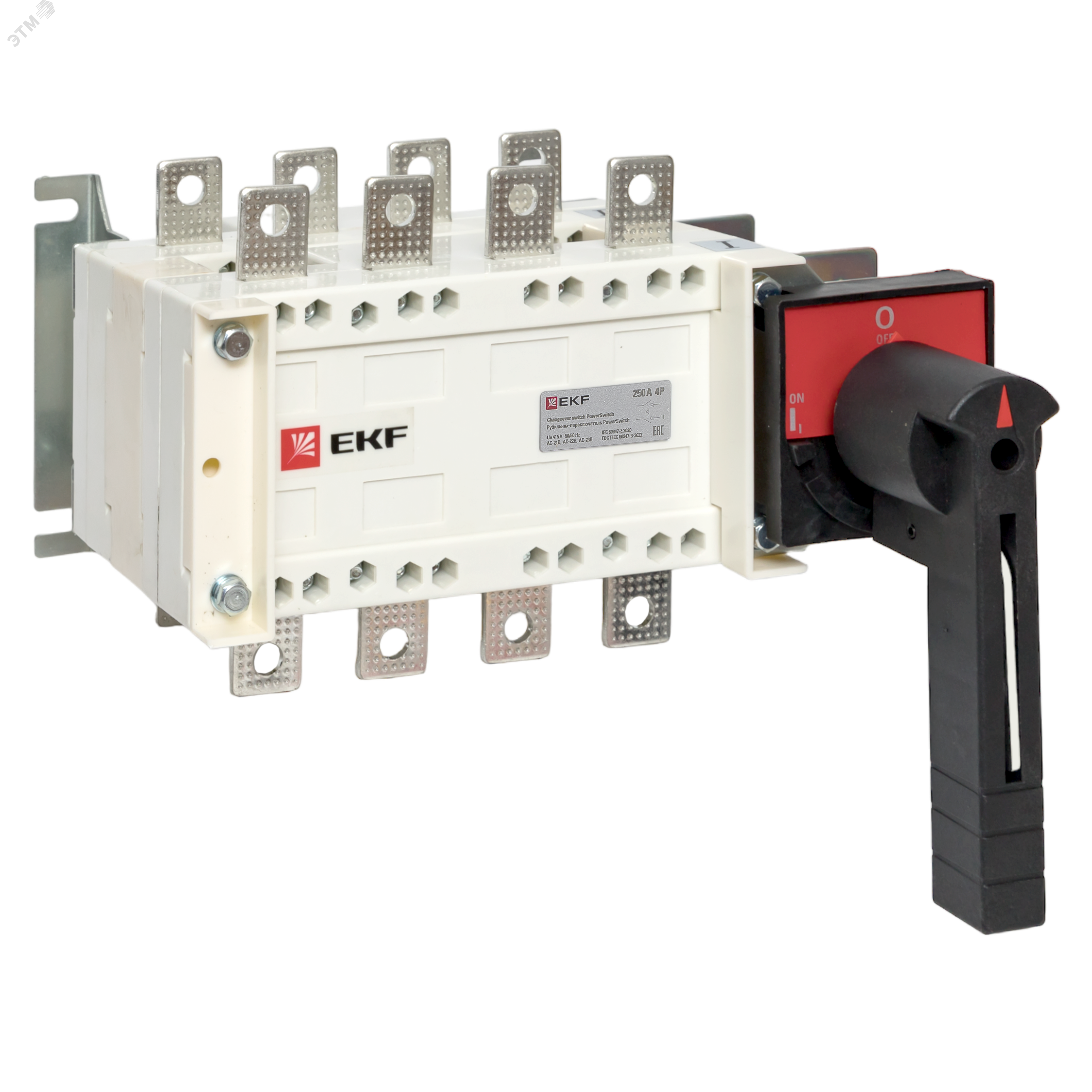 Рубильник-переключатель 250A 4P c рукояткой управления для прямой установки PowerSwitch pscs-250-4