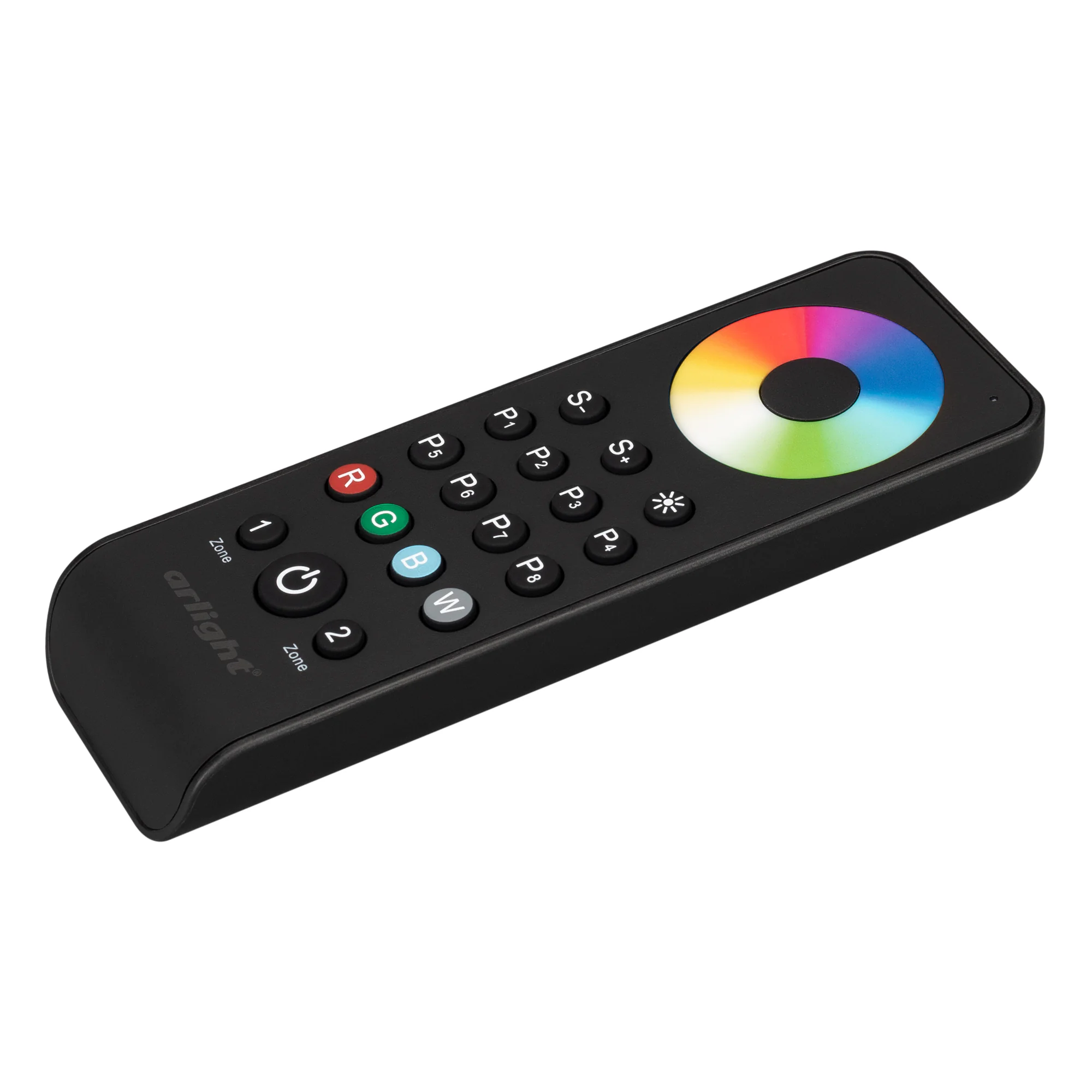 Пульт SMART-R43-RGBW Black 2 зоны, 2.4G ARL, IP20 пластик, 5 лет