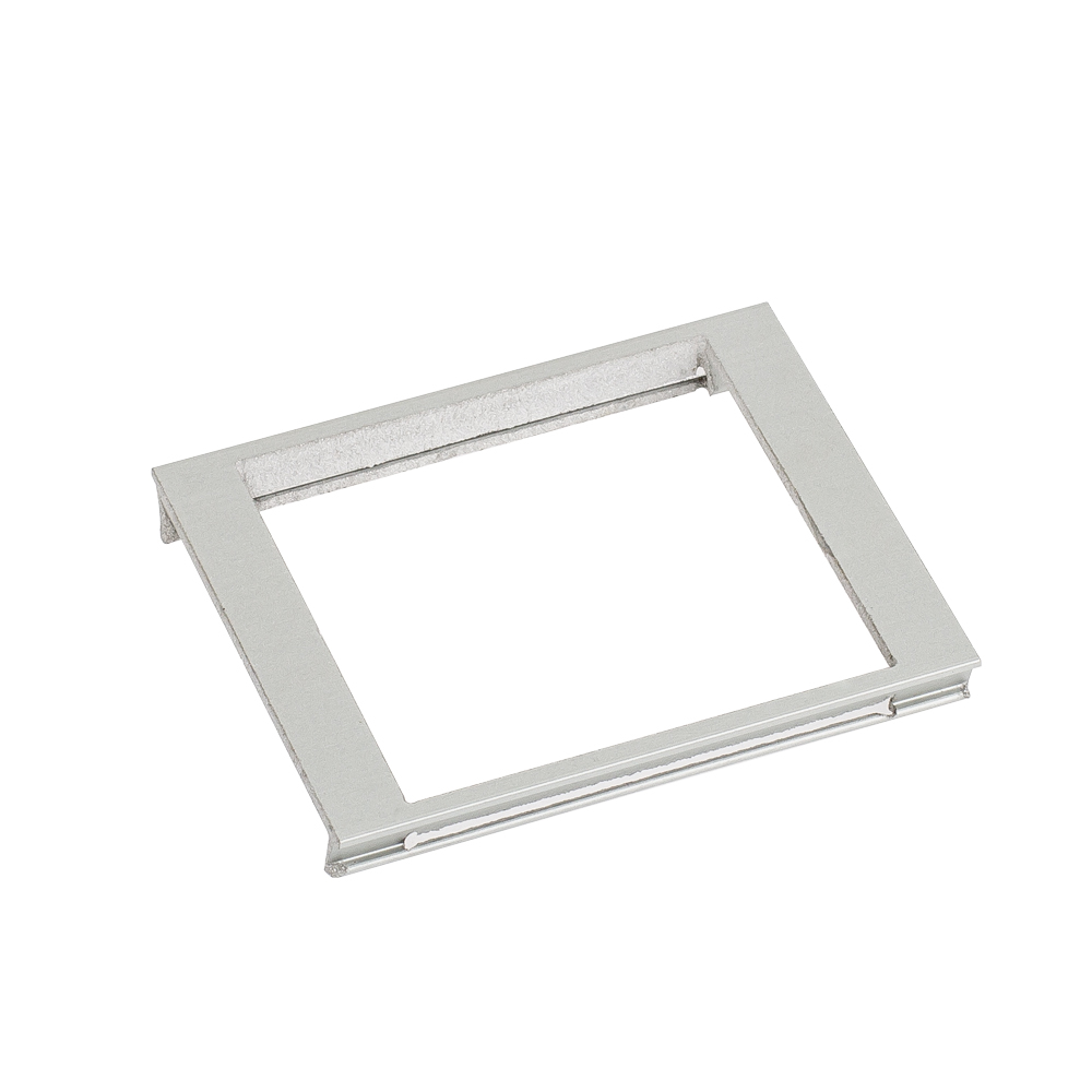 Рамка в профиль SHELF-MULTI одинарная (ANR, -) 017303 - одинарная алюминиевая рамка к профилю SHELF-MULTI, для установки одинарного блока стандартных розеток, выключателей и др.
