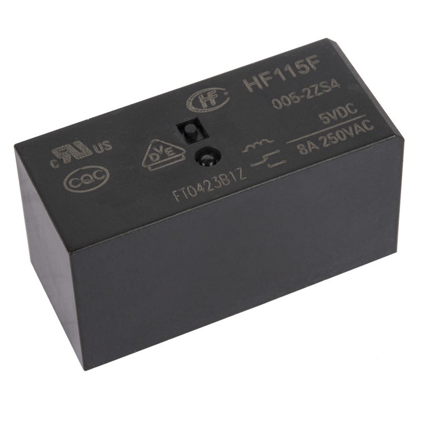 HF115F/005-2ZS4A - Реле силовое, 2пер. 5VDC/ 8A, 250VAC