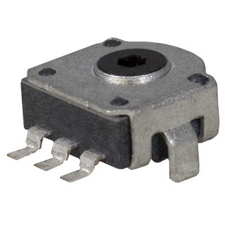 EC100 24/12 - Энкодер EC10 24 щелчка, 12 импульсов, без вала, SMD монтаж