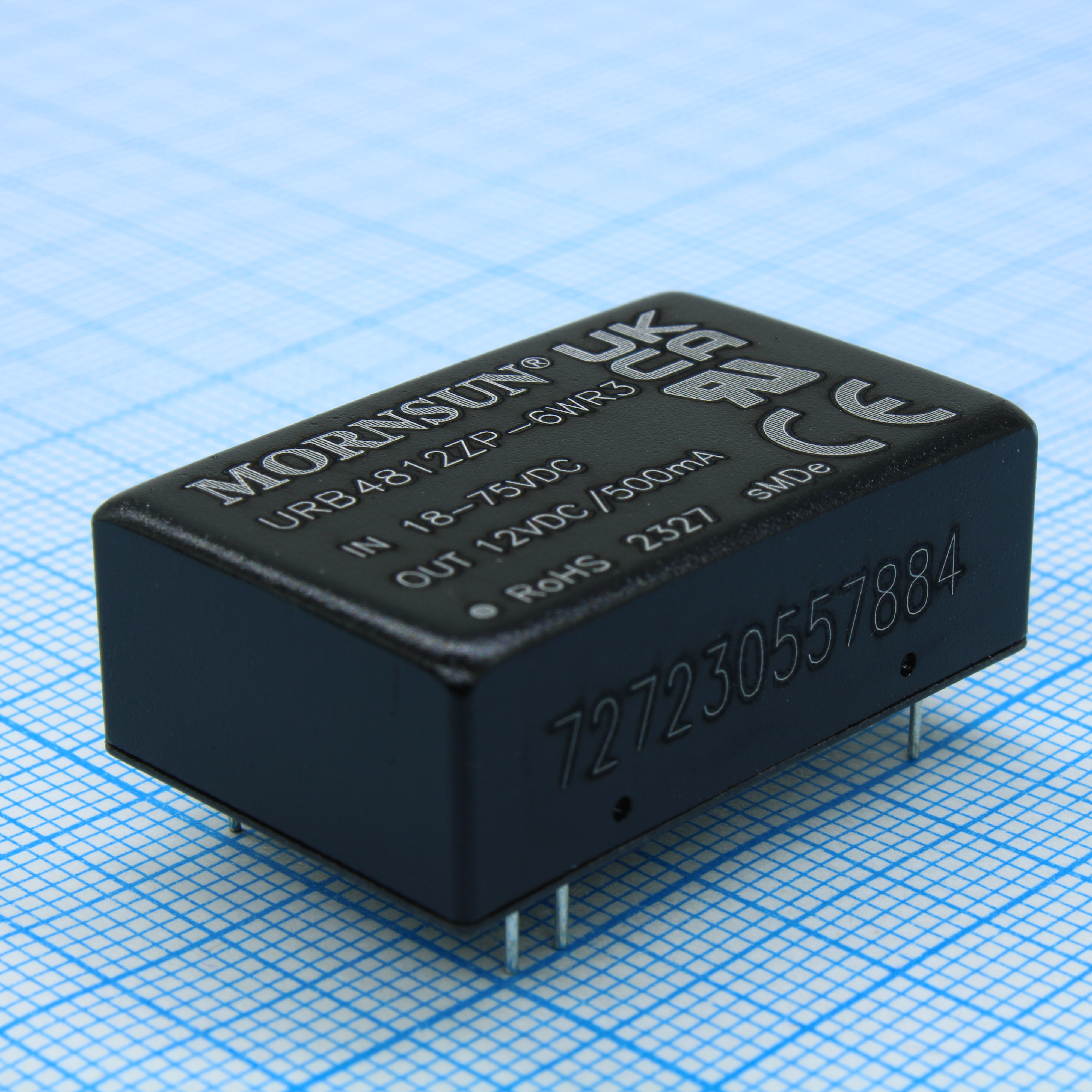 URB4812ZP-6WR3 - Преобразователь DC/DC 6Вт вход 18...75В выход 12В КПД 87%