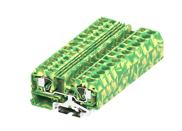 Заземляющая клемма 210927 - Заземляющая клемма, TA10, тип фиксации провода: пружинный, номинальное сечение: 10 мм кв., ширина: 10 мм, цвет: желто-зеленый, тип монтажа: DIN 35