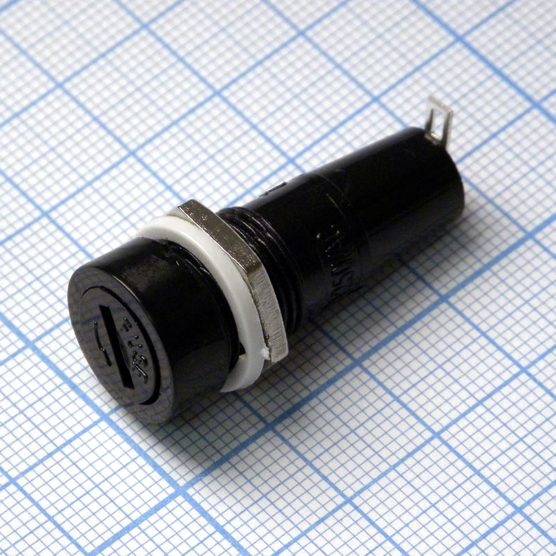 ZH252 - Держатель предохранителя  5*20mm, закрытого типа, монтаж на панель