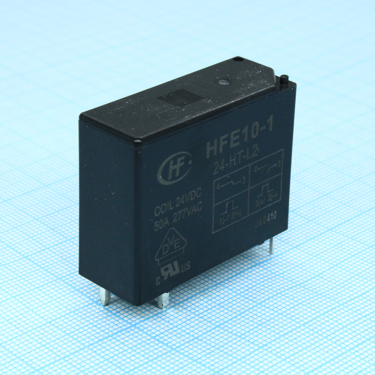 HFE10-1/24-HT-L2 - Силовое реле; один контакт на замыкание 50А сдвоенная катушка 24В