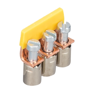 Соед. мостик IVB WK 4-3 - Соединительная перемычка, винтовая, неизолированная, 3 полюса, для клемм: WK 4/U; WK 4TKS, цвет: желтый