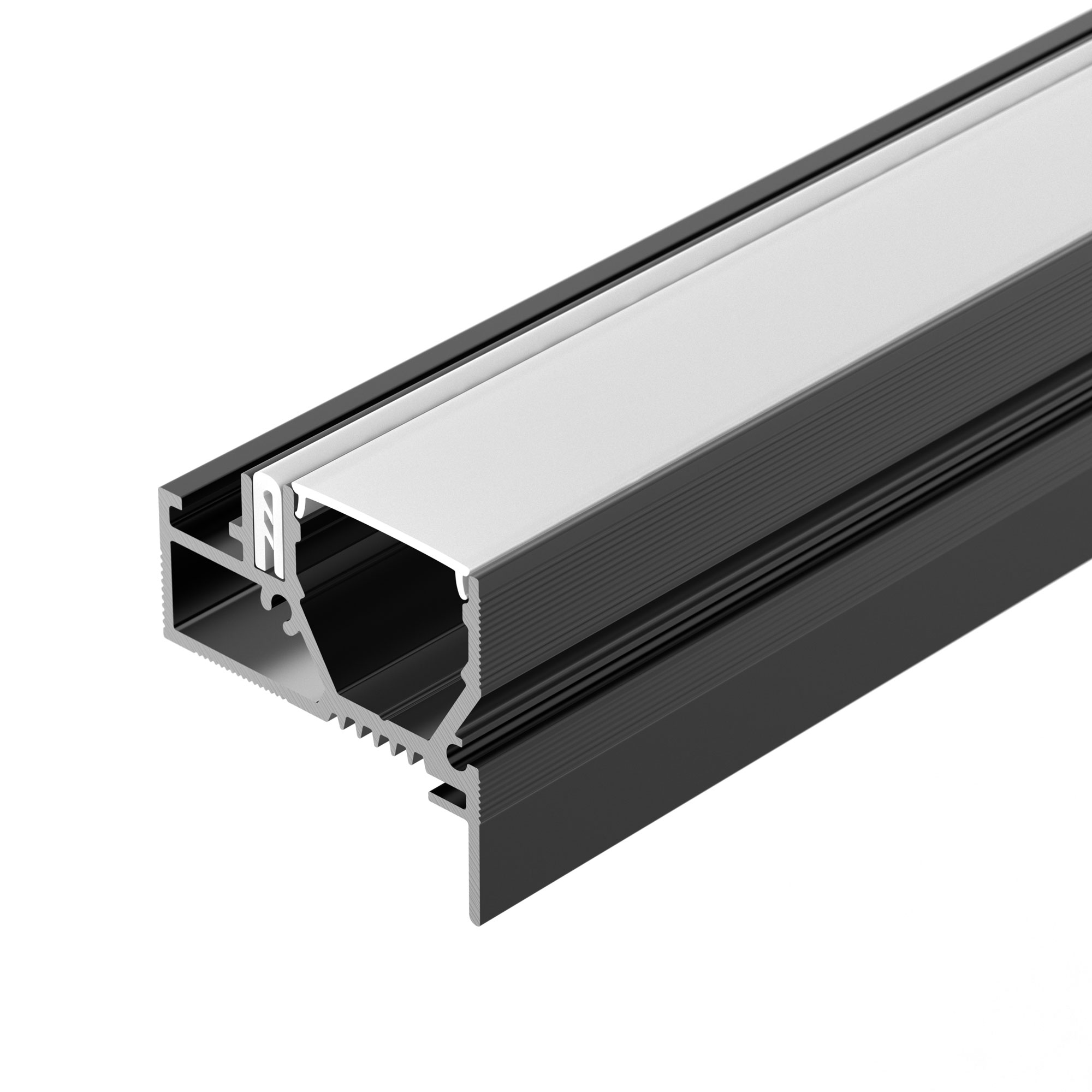 Профиль STRETCH-20-WALL-D-SIDE-2000 BLACK 042947 - Алюминиевый профиль SLOTT for ARLIGHT для монтажа натяжных потолков (контурная подсветка). Самонесущая конструкция для крепления натяжного потолка с пазом для установки светодиодной ленты. Для создания св