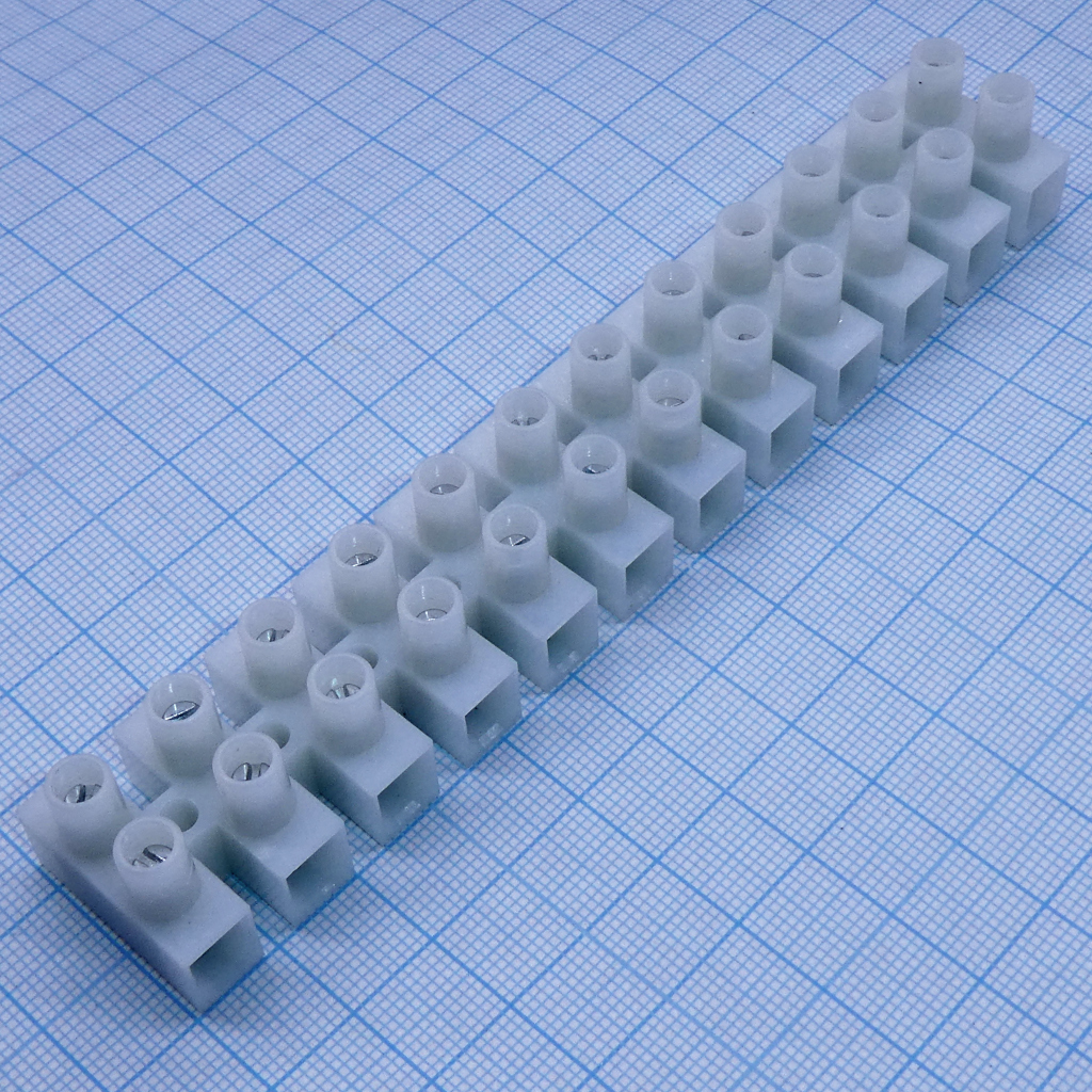 DG12HS-0-12P-17-100A(H) - Клеммник винтовой 12 мест шаг 12мм