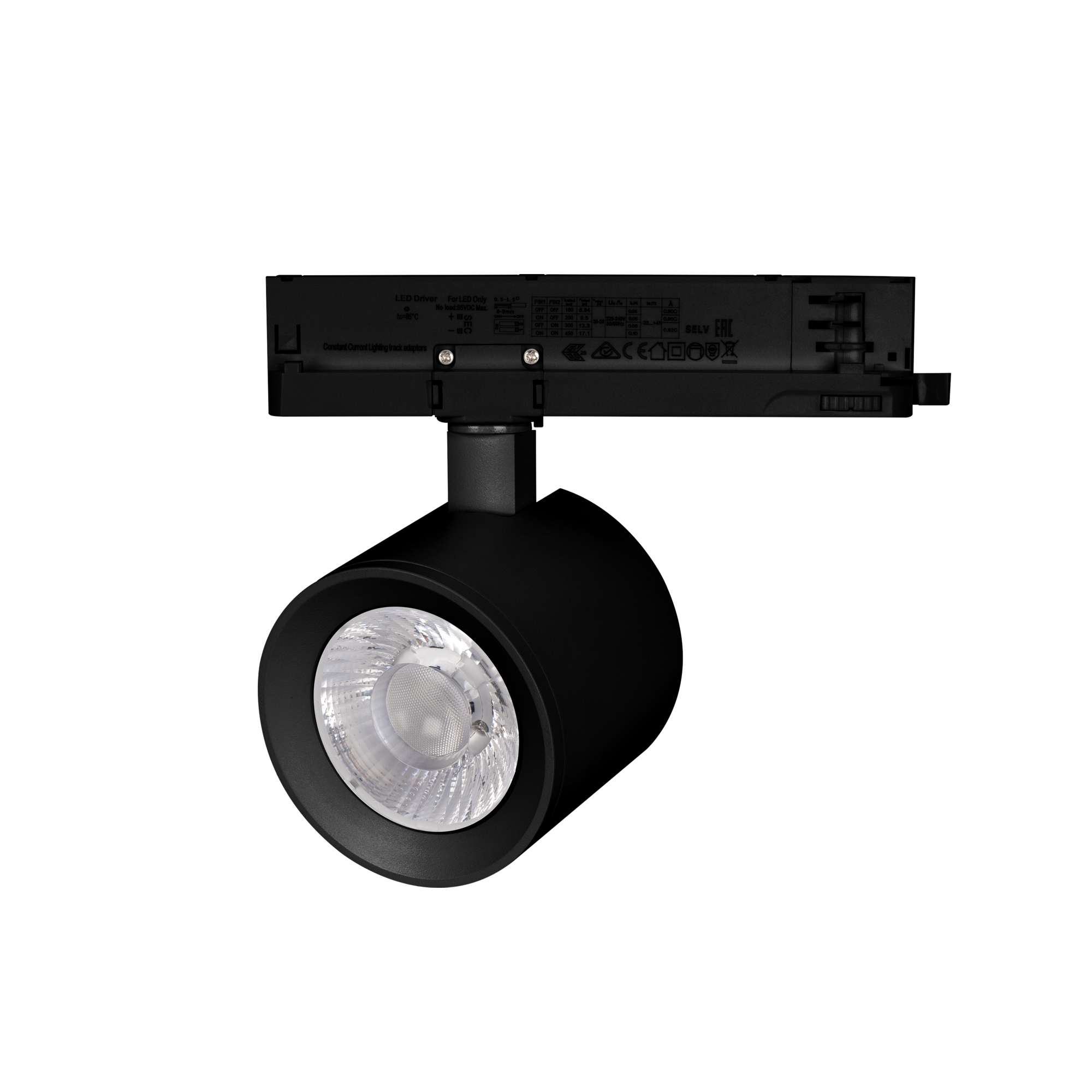 Светильник LGD-NIKA-4TR-R100-20W Day4000 (BK, 24 deg, 230V) 031111 - Светильник подвесной для треков/шин 4 провода, 20Вт. Цвет свечения ДНЕВНОЙ 4000K, световой поток 1990лм, угол 24°, CRI>90. Корпус круглый, металл, цвет черный, IP20. Размеры DxH O100x80м