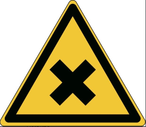 gws227339 - PIC 321 Предупреждающий знак безопасности "Вредные для здоровья аллергические (раздражающие) вещества", 25 мм, 250 шт/рул, B-7541(ламинированный полиэстер)"