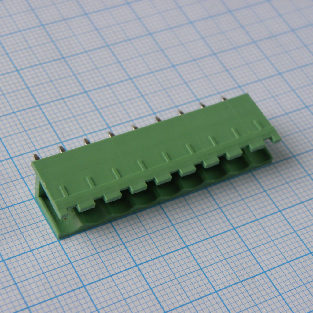 2EDGV-5.0-09P-14-00A(H) - Разъемный клеммный блок на плату, 9 контактов. Серия 2EDGV-5.0