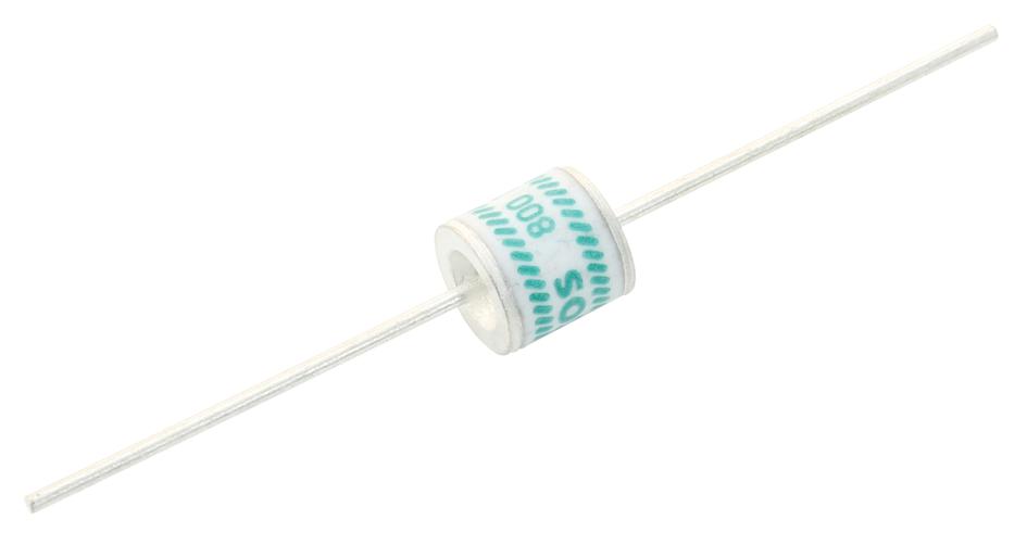 B88069X5080T502 - Разрядник газонаполненный трубчатый 600В постоянного тока 5кА постоянного тока 5А переменного тока 1.5пФ аксиальный монтаж в отверстие