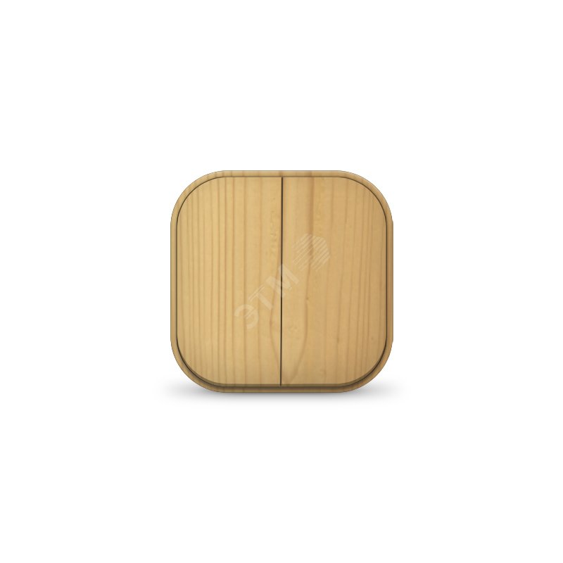 Выключатель двухклавишный серия IONICH, о/у, 10А, 220В, сосна 1436