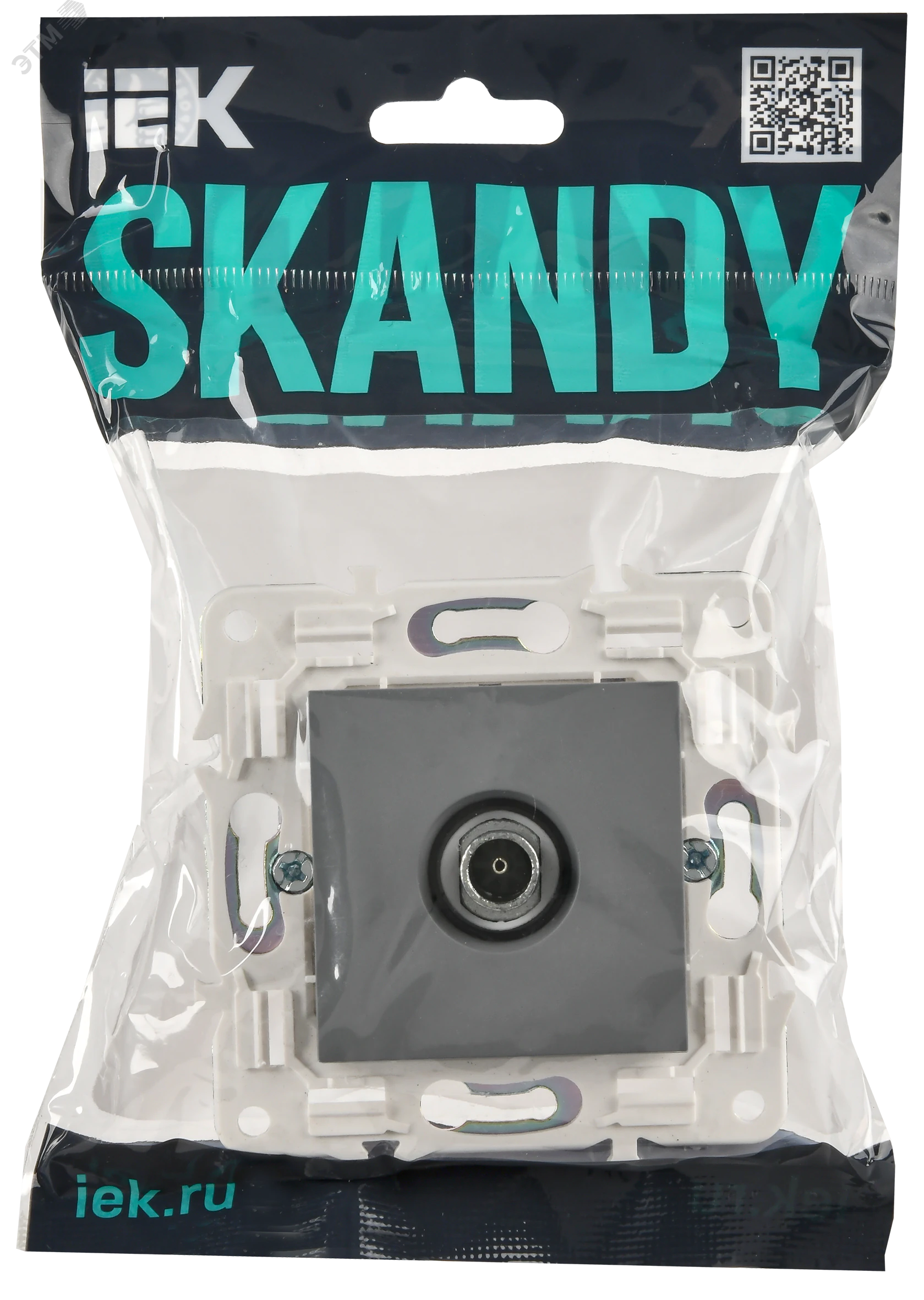 SKANDY Розетка TV оконечная SK-A12Gr серый IEK SK-A10-O-K03