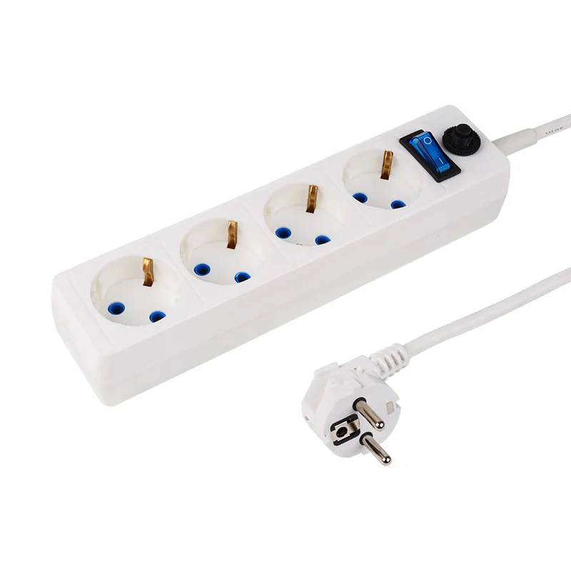 Фильтр сетевой PROconnect STANDARD 4 гнезда, 1.5 м, 3x0.75 мм, с/з + автовыключателем, белый