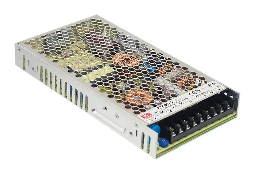 RSP-200-36 - AC-DC, 200.16Вт, ККМ, вход 88…264V AC, 47…63Гц /124…370В DC, выход 36В/5.56A, рег. вых 32.4…39.6В, изоляция 3000В AC, в корпусе 215х115х30мм, -30…+70°С