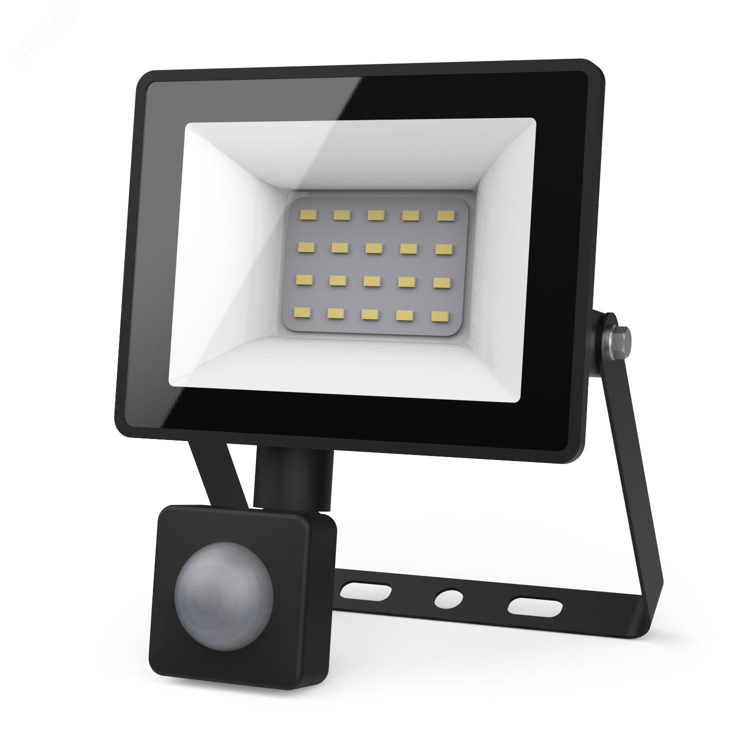 Прожектор светодиодный Elementary 20Вт 6500К IP65 1300лм 175-265В ДО с датчиком движения черн. 628511320