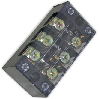 TBC-6003 - Клеммная колодка винтовая с крышкой 6 контактов (2х3) М5, AWG6, 10мм2, 60А 600В