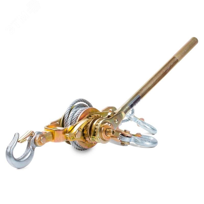 ЛР-30 серия Профи - Лебедка ручная тяговая с блоком. Тяговое усилие с блоком 3 т; без блока 1.5 т, длина троса с блоком 1.6 м; без блока 3,2 м, диаметр троса 7.8 мм