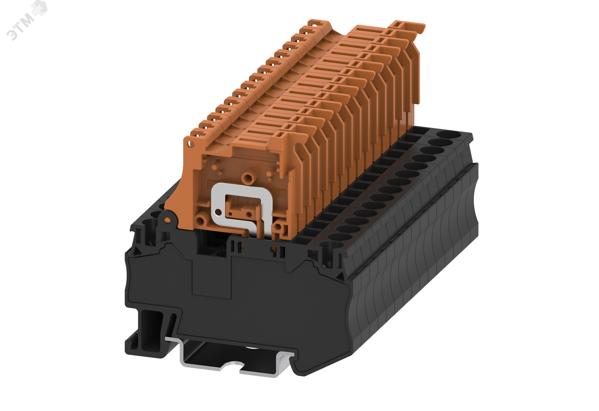 Клемма с размыкат. TC4-SPLIT - Клемма с размыкателем, тип фиксации провода: пружинный, номинальное сечение: 4 мм кв., 6,3A, 500V, ширина: 6,5 мм, цвет: черный, тип монтажа: DIN 35
