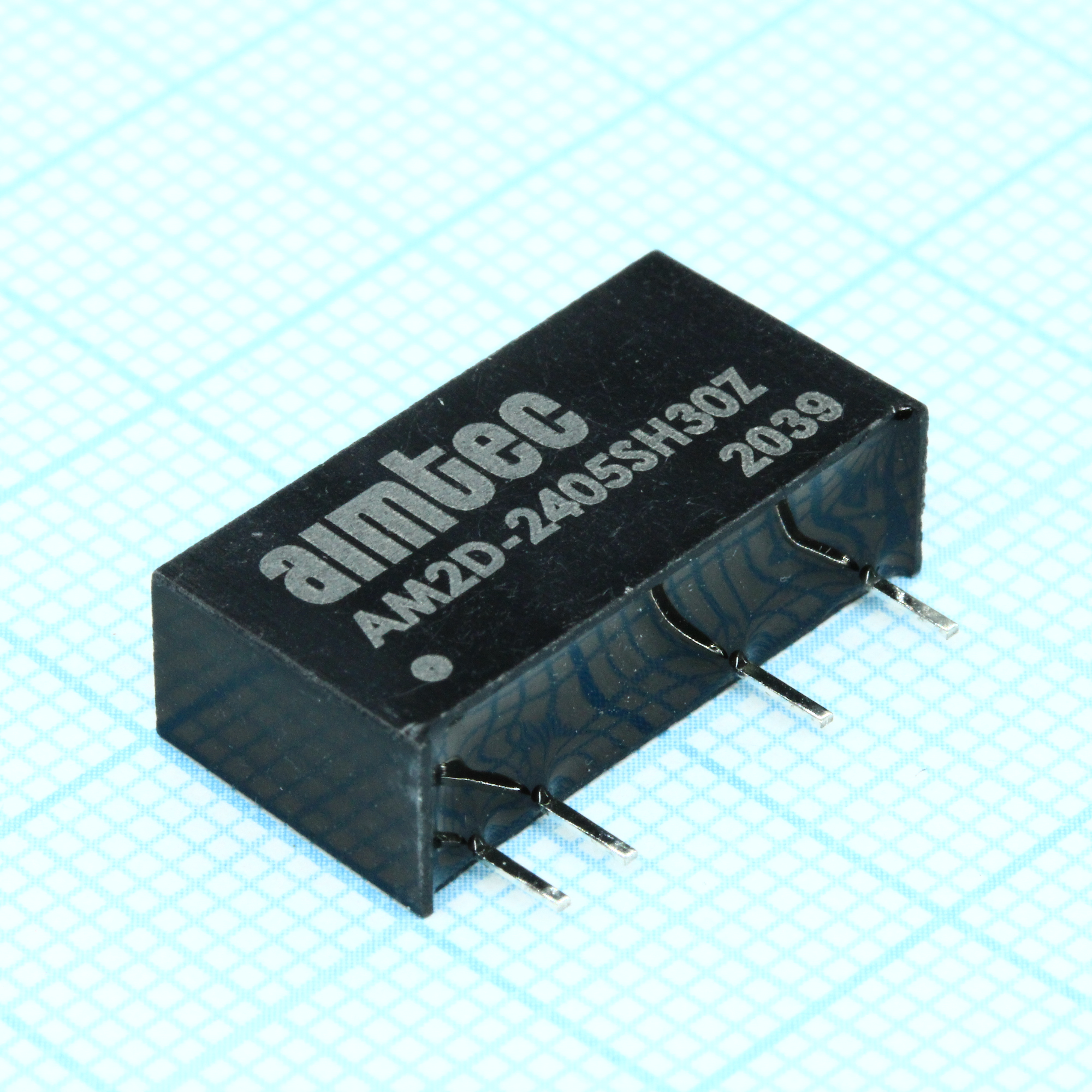 AM2D-2405SH30Z - DC/DC, 2Вт, вход 21.6…26.4В, выход 5В/0.4А, изоляция 3000В DC, КПД 79%, максимальная емкостная нагрузка не более 470мкФ, SIP7, 19.5x6x10мм, -40…85°C, пластик