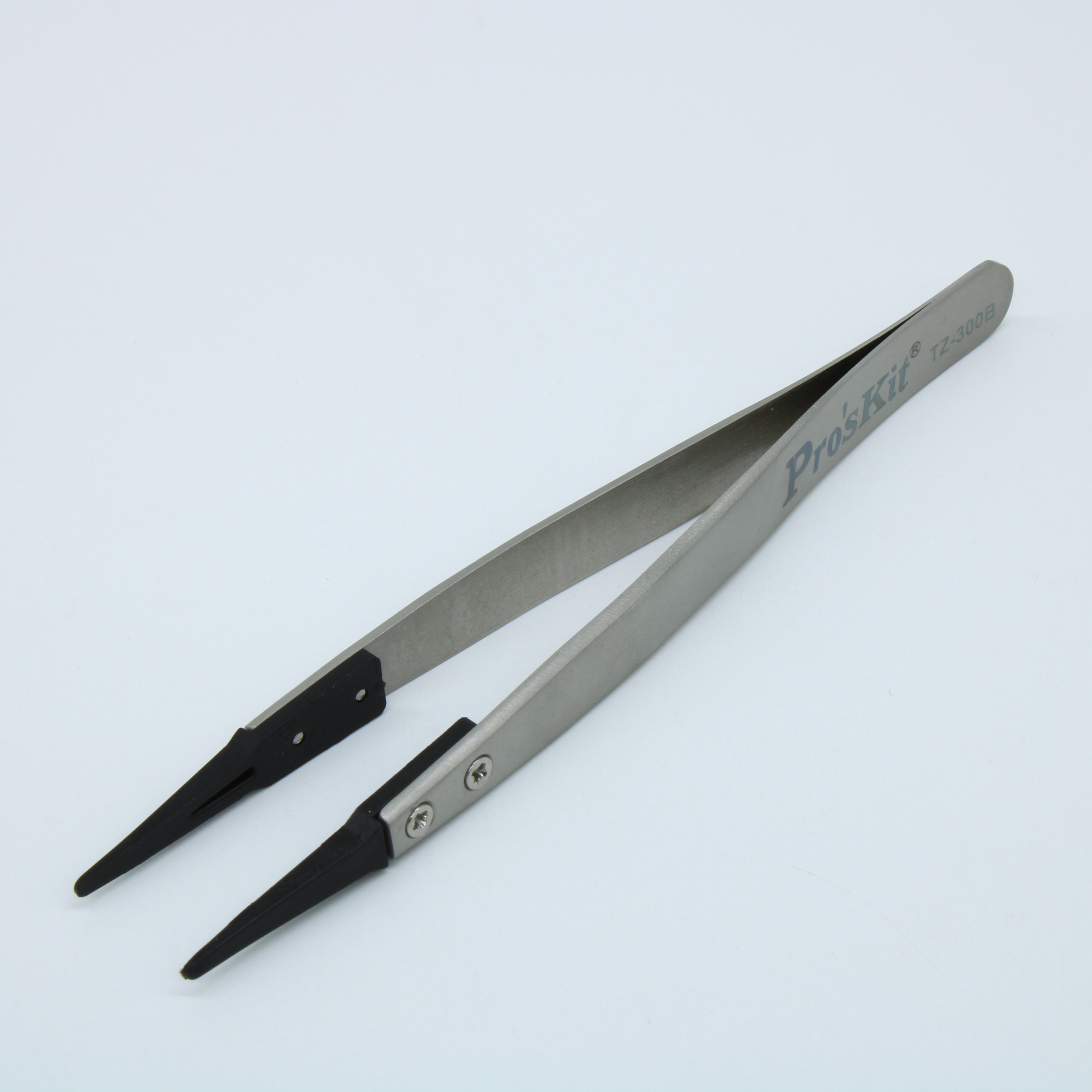 TZ-300B - Пинцет с пластиковыми губками антистатический 125мм