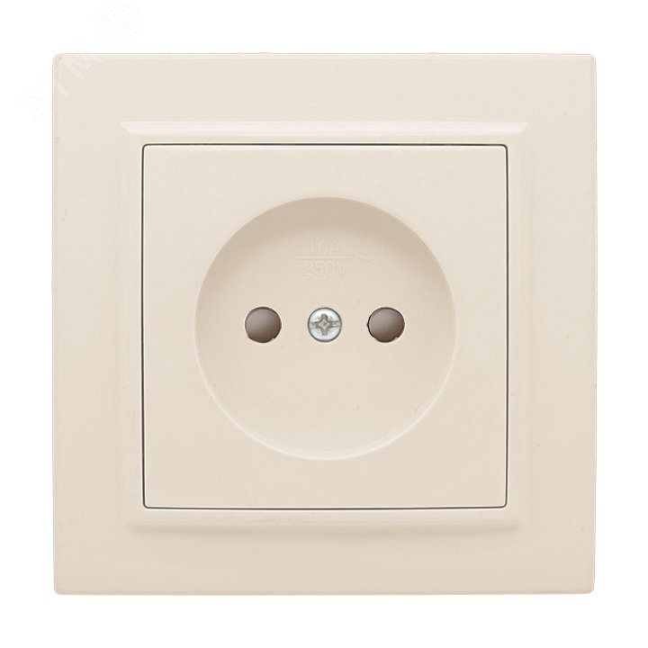 Розетка 1-мест. СП б/з 10 А с защ. штор. бежевый Минск ERR10-022-200