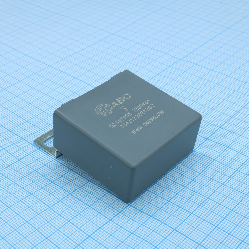 334J122D21202 - Конденсатор металлоплёночный полипропиленовый снабберный 0.33 мкФ ±5% 1200 В dc 25 А (42.5 X 17 X 28 мм) шаг выводов 25 мм 85°С