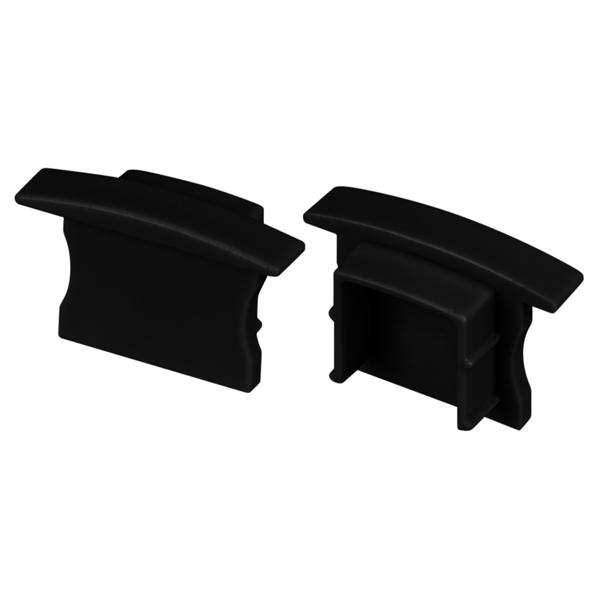 Заглушка LINE-2315-F глухая BLACK 044279 - Пара заглушек для профиля LINE-2315-F. Цвет - черный. Материал - пластик. В комплекте 2 заглушки без отверстия.