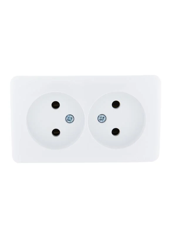Розетка 2-м ОП Viola 16А IP20 без заземл. бел. 751-0200-128