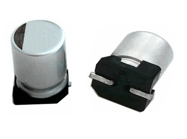 EHV101M50RF - Конденсатор алюминиевый  электролитический 100мкФ 50В ±20% (10 X 10.5мм) для поверхностного монтажа 315мА 2000час 105°С лента на катушке