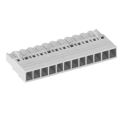 Розетка Wiecon 8113 BK / 12 OB - Розеточный разъем, на кабель, прямой, шаг 5,00 мм, 12 полюсов, номинальное сечение: 2,5 мм кв., обжимная фиксация провода, поставляется без контактов, 400V, 12А, без маркировки, цвет: серый, серия 8113 BK