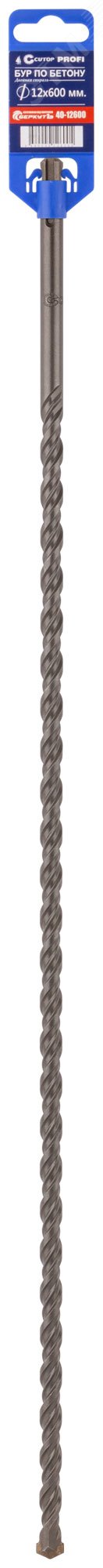 Бур по бетону , Profi, двойная резьба, SDS-Plus, 12 х 600 мм 40-12600