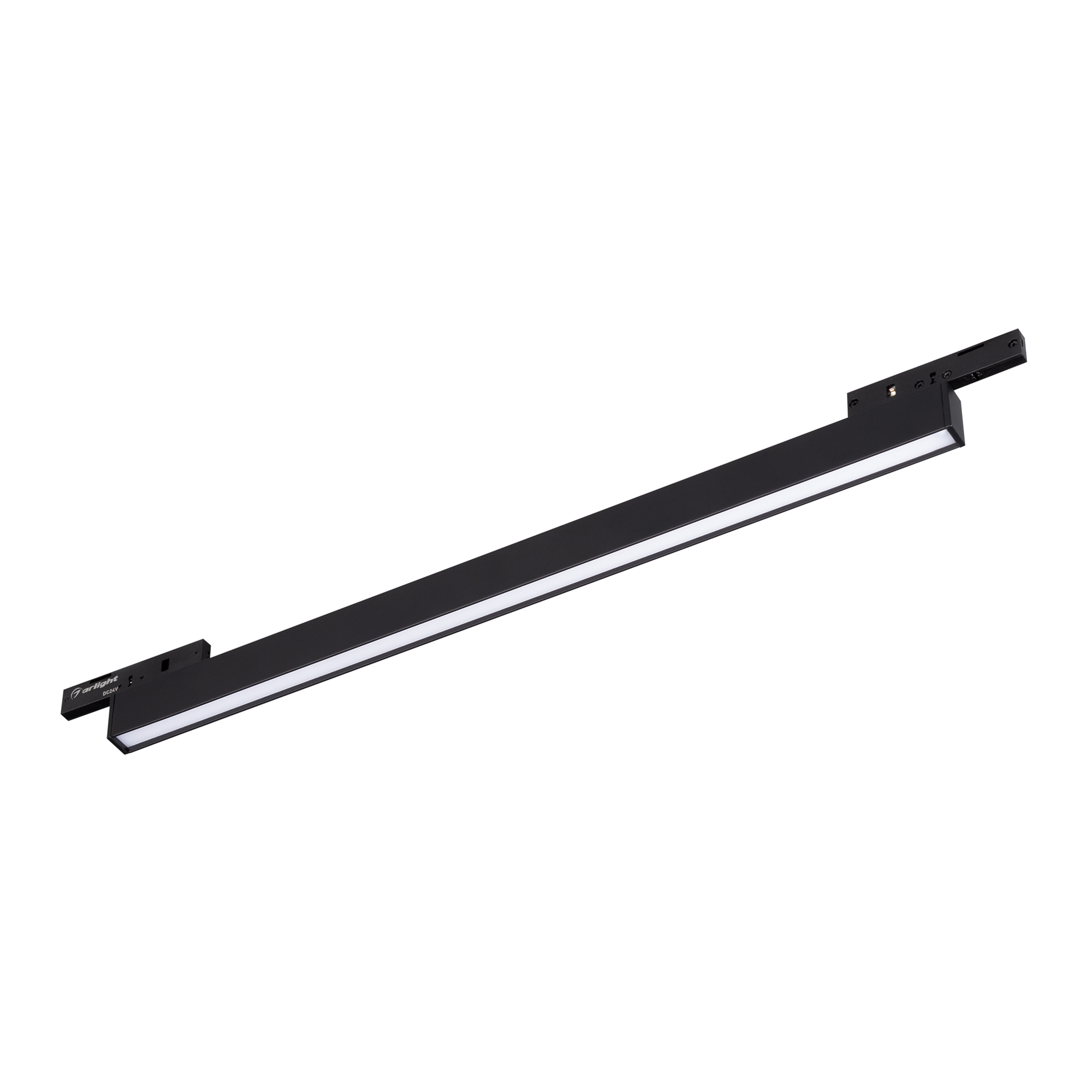 Светильник MAG-MICROCOSM-FLAT-L300-8W Day4000 (BK, 100 deg, 24V) 043272 - Светильник для магнитных треков MAG-MICROCOSM шириной 10,5 мм. Мощность 8 Вт, св. поток 251 лм, 31 лм/Вт, дневной 4000 K, CRI>90, угол 100°, напряжение питания 24 В. Черный прямоуго