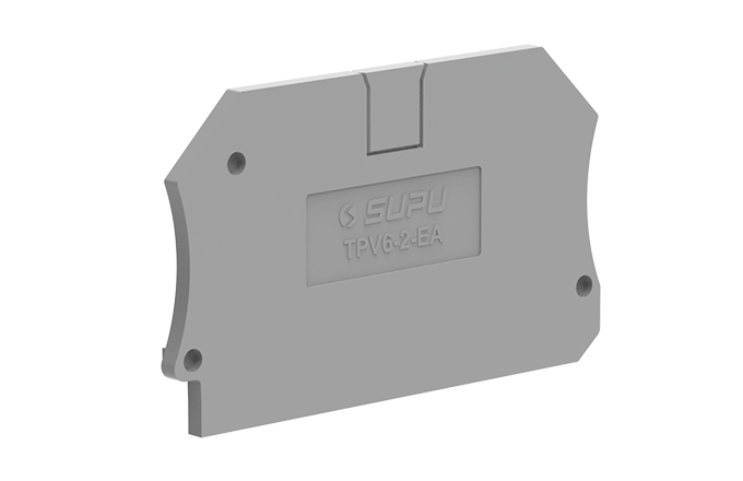 Торцевая крышка TPV6-2-GY-EA - Торцевая крышка для клемм TPV6-2…, цвет: серый