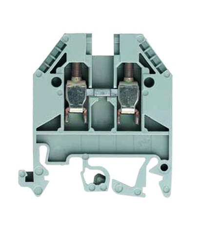 Клемма WK 4 /U GR - Проходная клемма, тип фиксации провода: винтовой, номинальное сечение: 4 мм кв., 32A, 800V, ширина: 6 мм, цвет: зеленый, тип монтажа: DIN 35