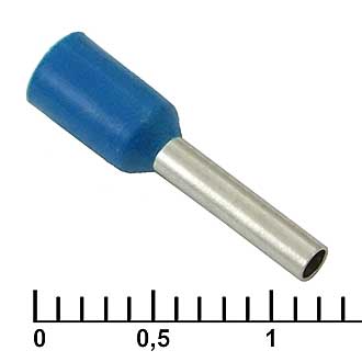 DN01008 BLUE (1.4X8MM) - Наконечник на кабель DN01008, синий, 1.4x8 мм