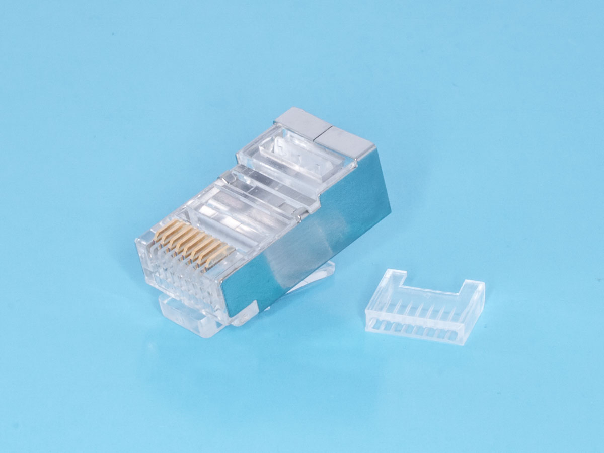 TPS5-8P8C-S - Вилка RJ-45 кат.5 для одножильного кабеля cо вставкой, экранированная