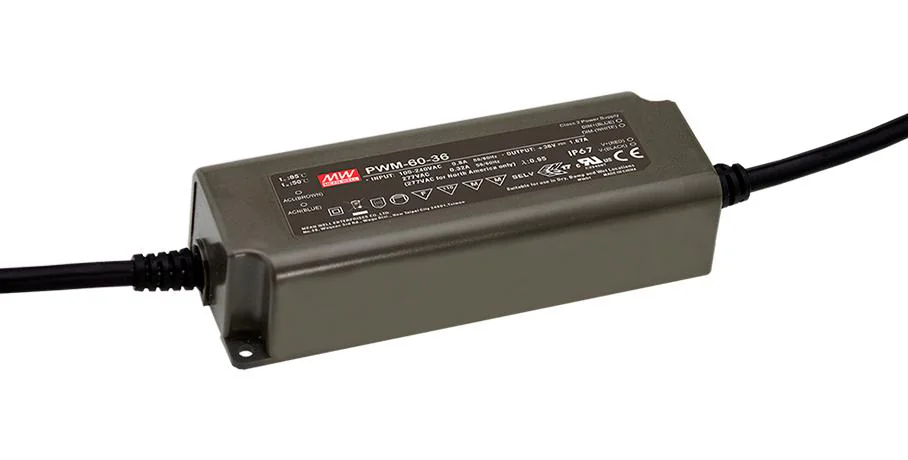PWM-60-36 - Источник электропитания светодиодов класс IP67 60Вт 36В/1,67A ШИМ